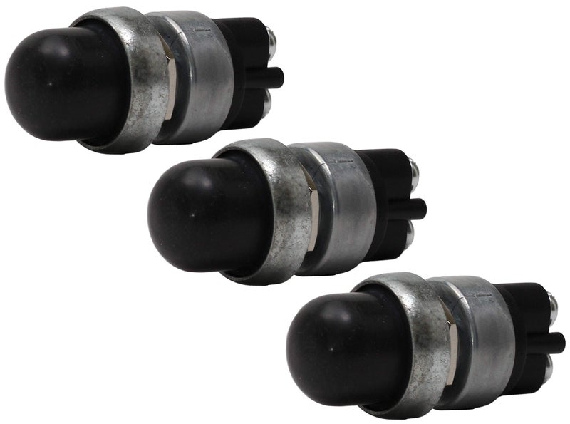 Fastronix Solutions Fastronix 3 Pack Heavy Duty Push Button Momentary Start Switch (Neoprene Cap) - Image 1